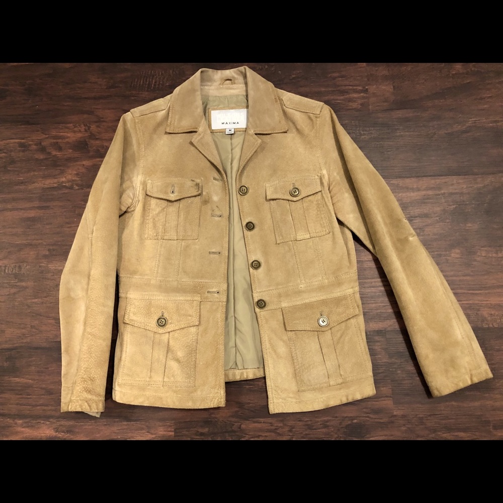 Wilson’s tan leather suede jacket
